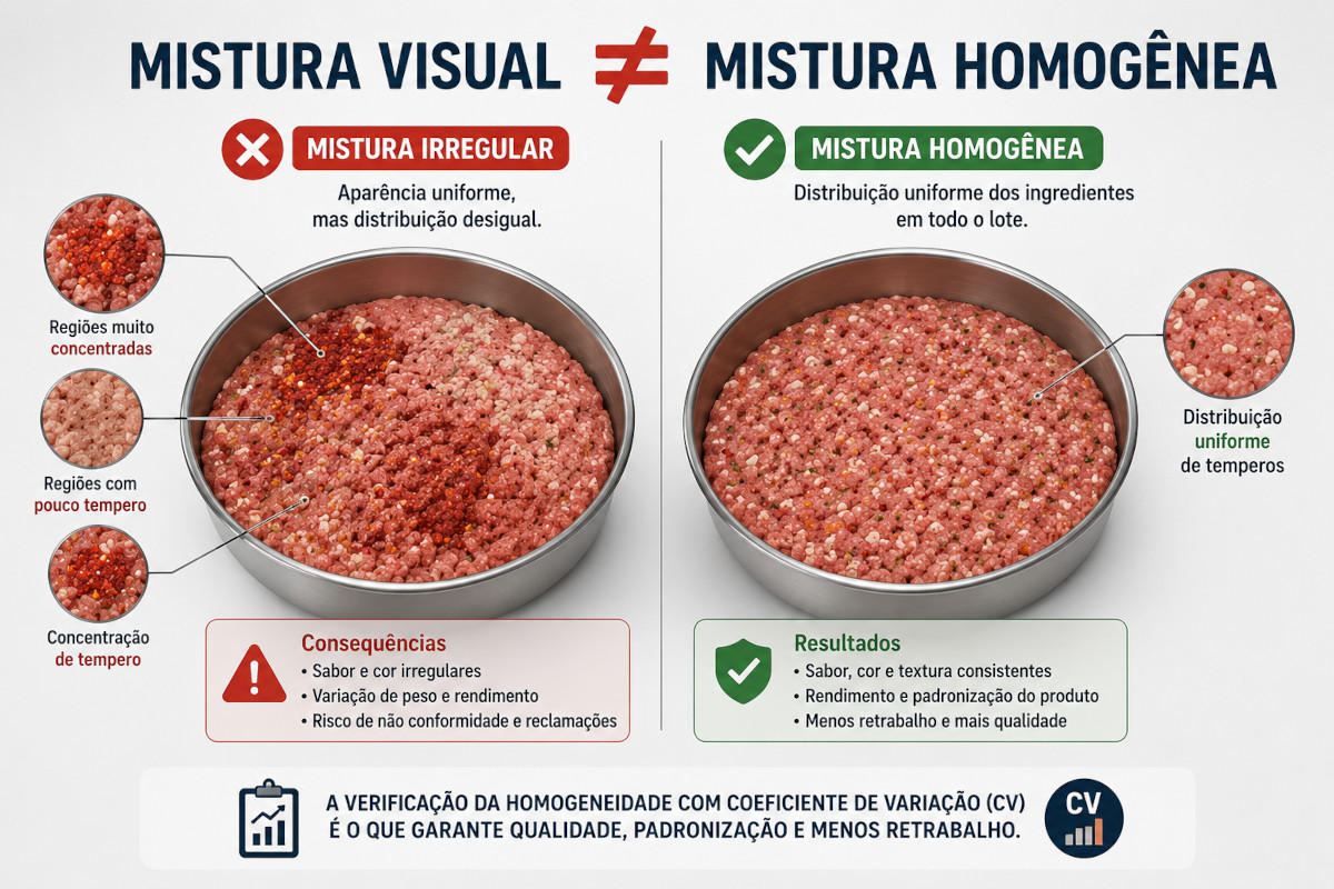 Mistura visual é diferente de mistura homogênea