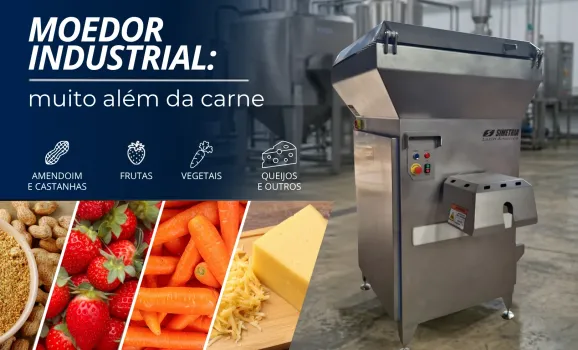 Moedor industrial: aplicações em amendoim, frutas, castanhas e vegetais